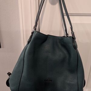 Coach Teal Leather Shoulder Bag